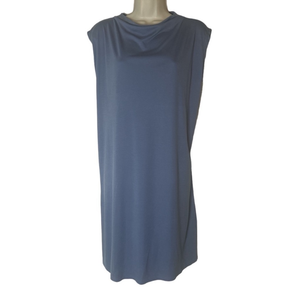 Eileen Fisher Blue Sleeveless Shift Dress